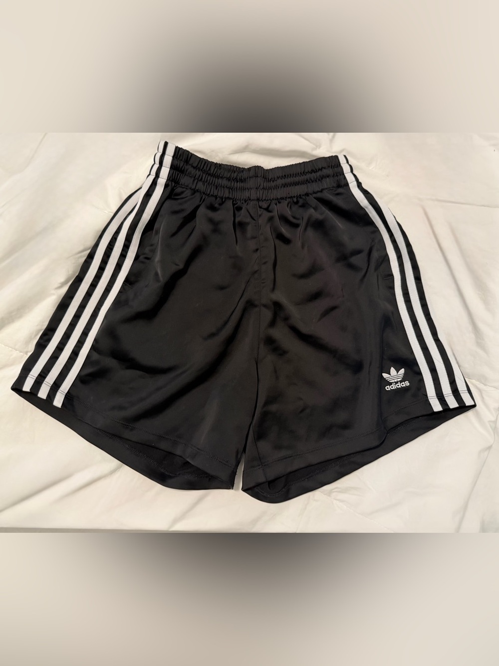 adidas originals women’s adicolor Black Satin Shorts